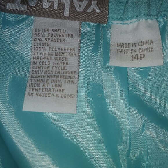 NWT TanJay Ladies Size 14 Petite Aqua Fully Lined Straight Fit Skirt - Picture 4 of 6